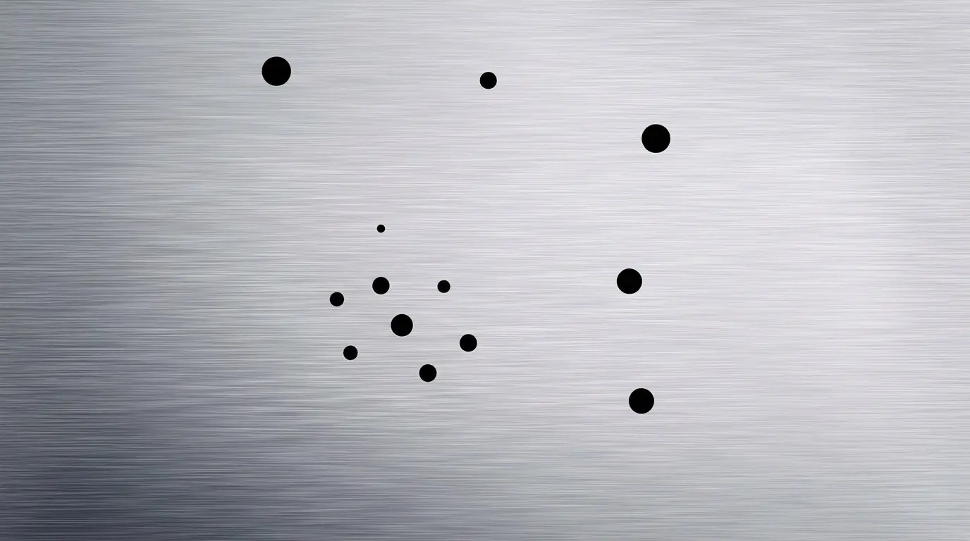 Machined surface with visible porosity before software analysis